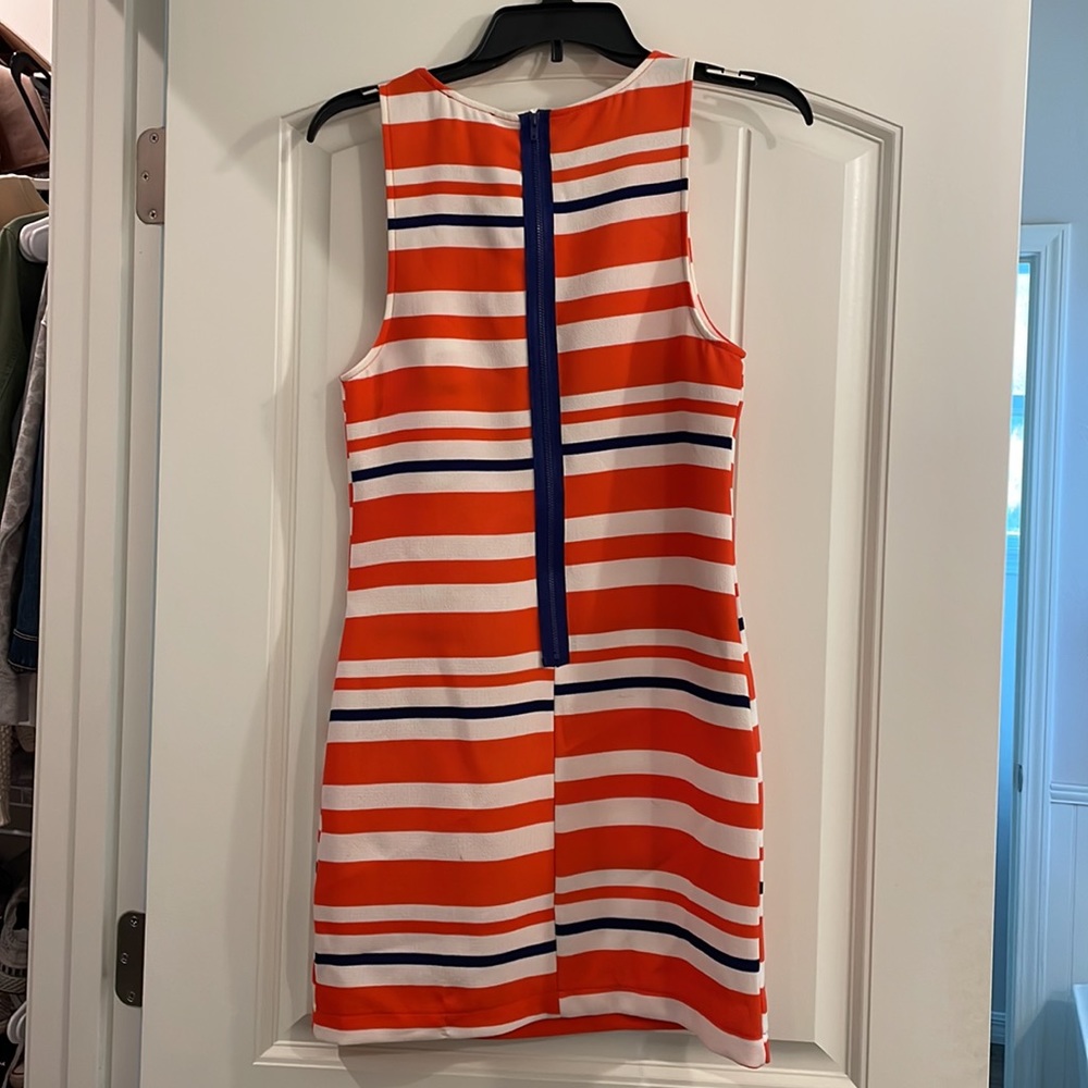 Everly boutique, orange & blue game day dress - Picture 2 of 3
